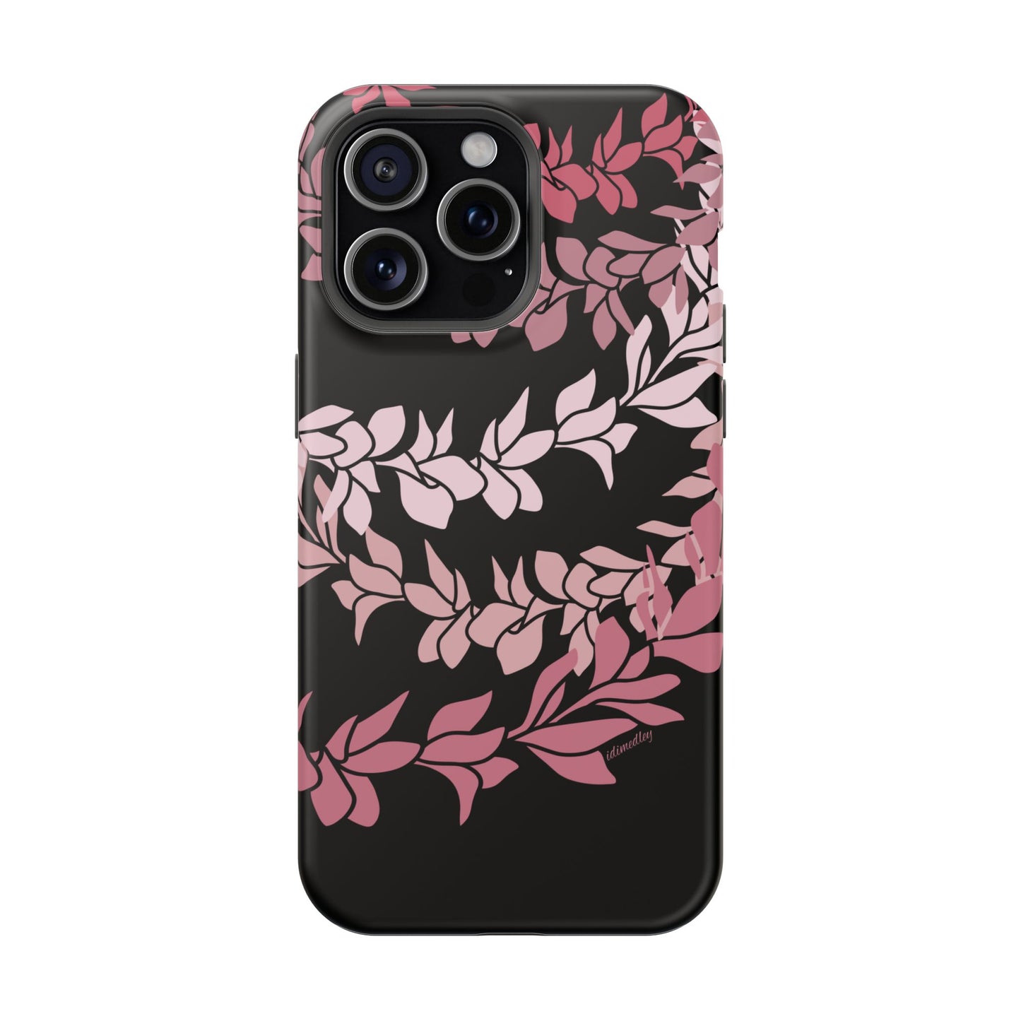 Plumeria Leis in Color Me Pinks (Black)