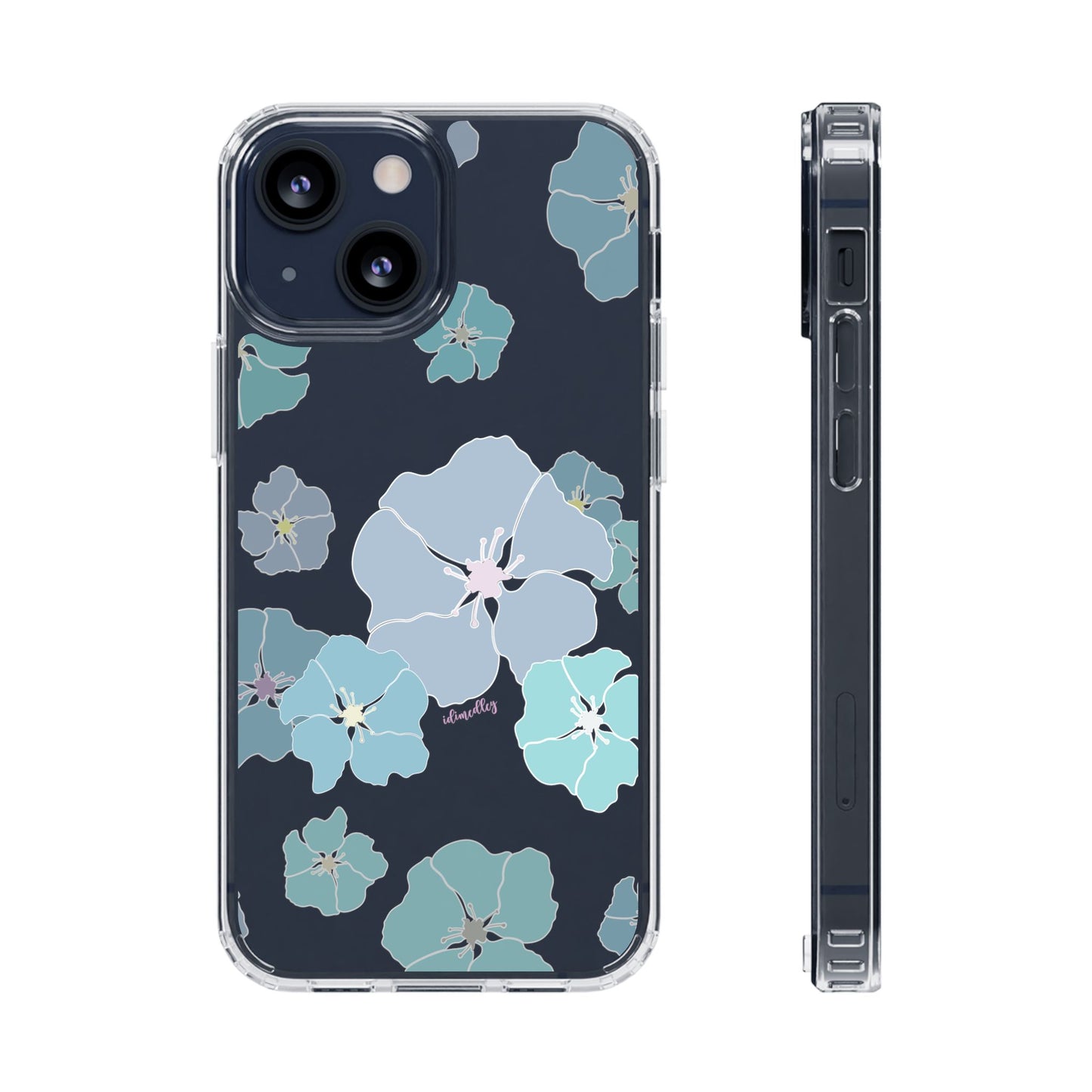 Ilima Flowers Blue CLEAR Case