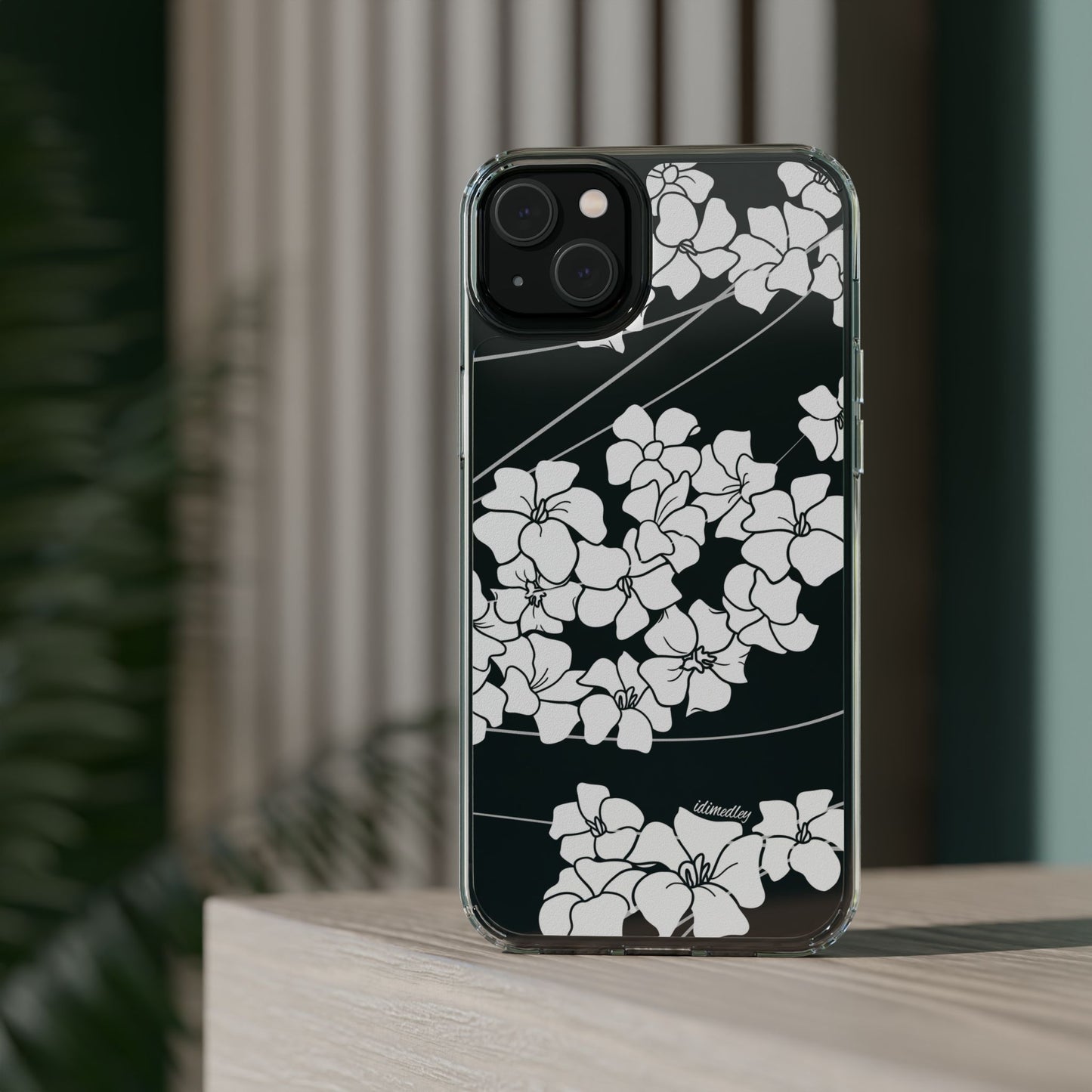 Puakenikeni En Face Flower Swirls CLEAR Case