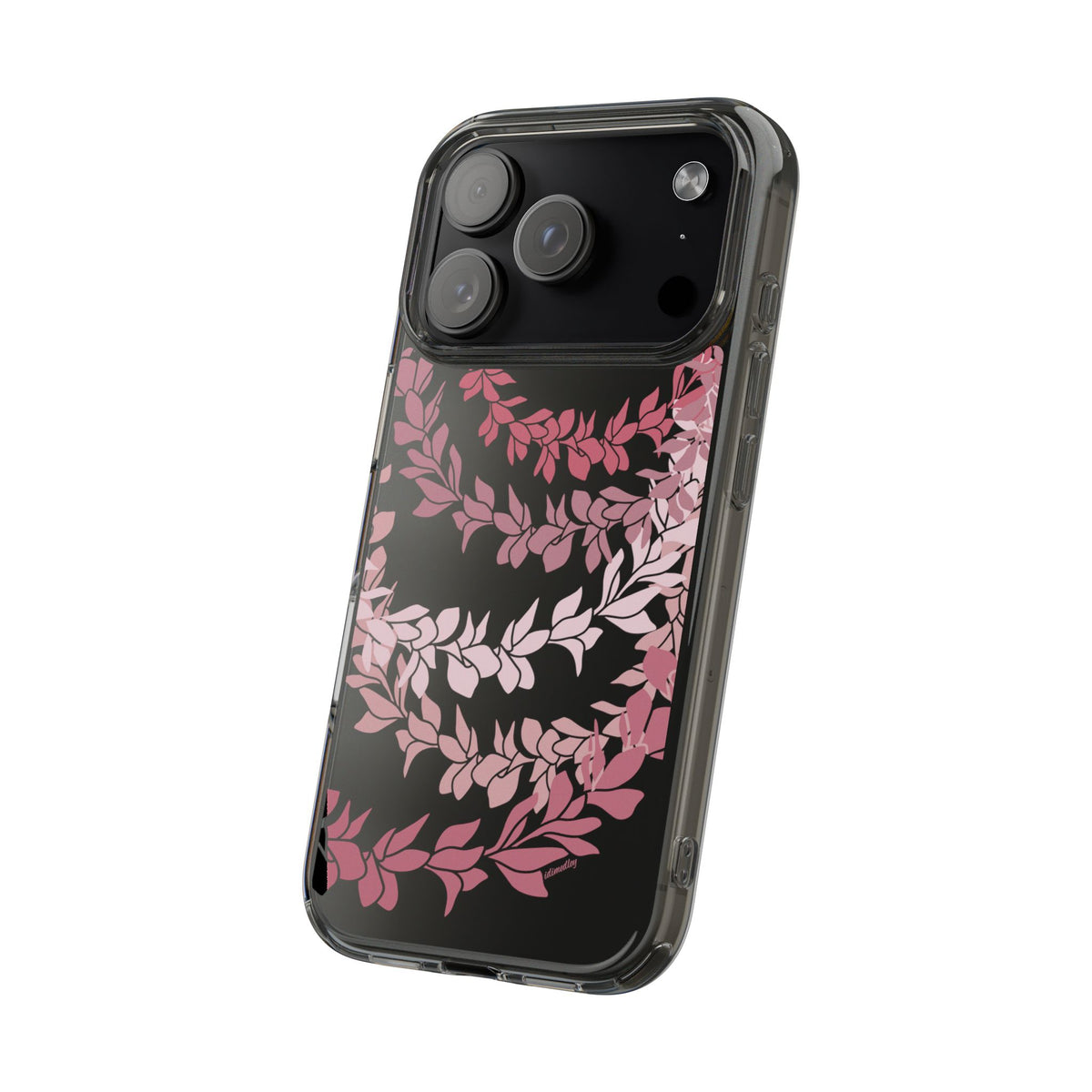 Plumeria Lei in Color Me Pinks CLEAR Case
