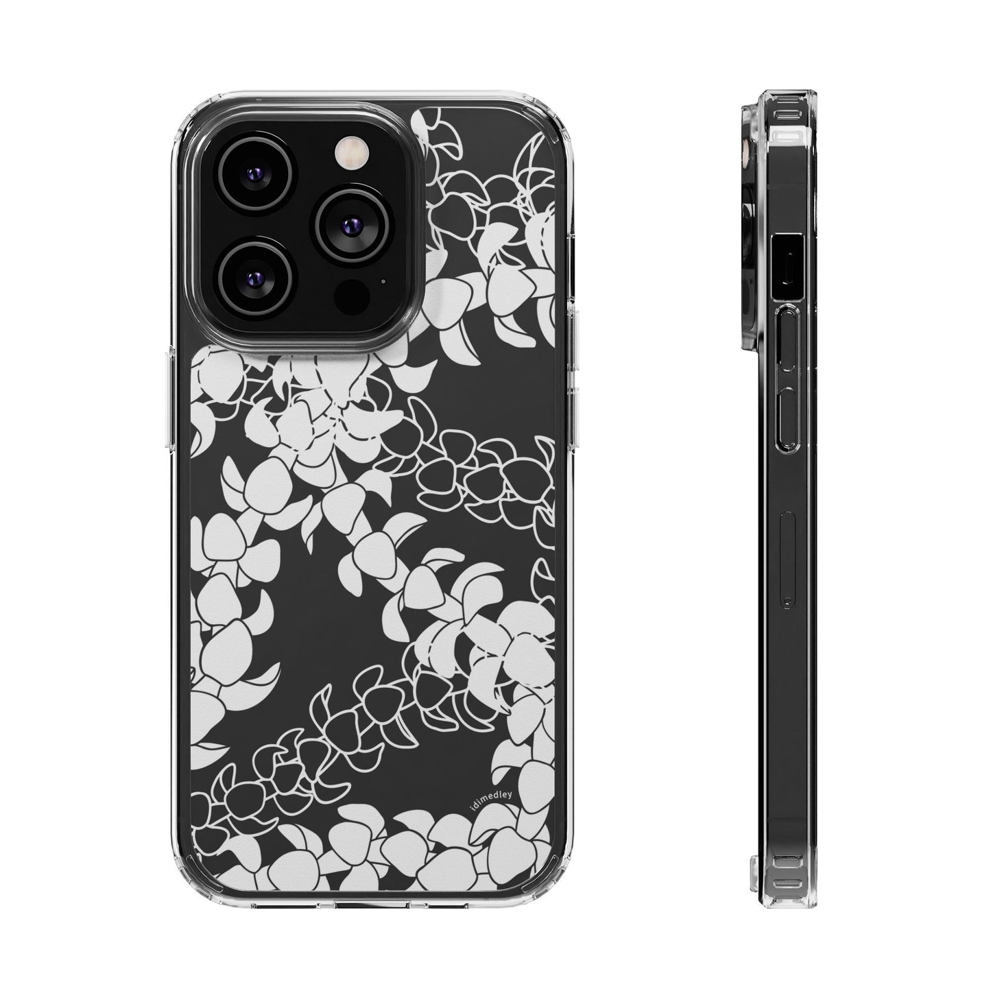 Puakenikeni Curvilinear Lei CLEAR Phone Case