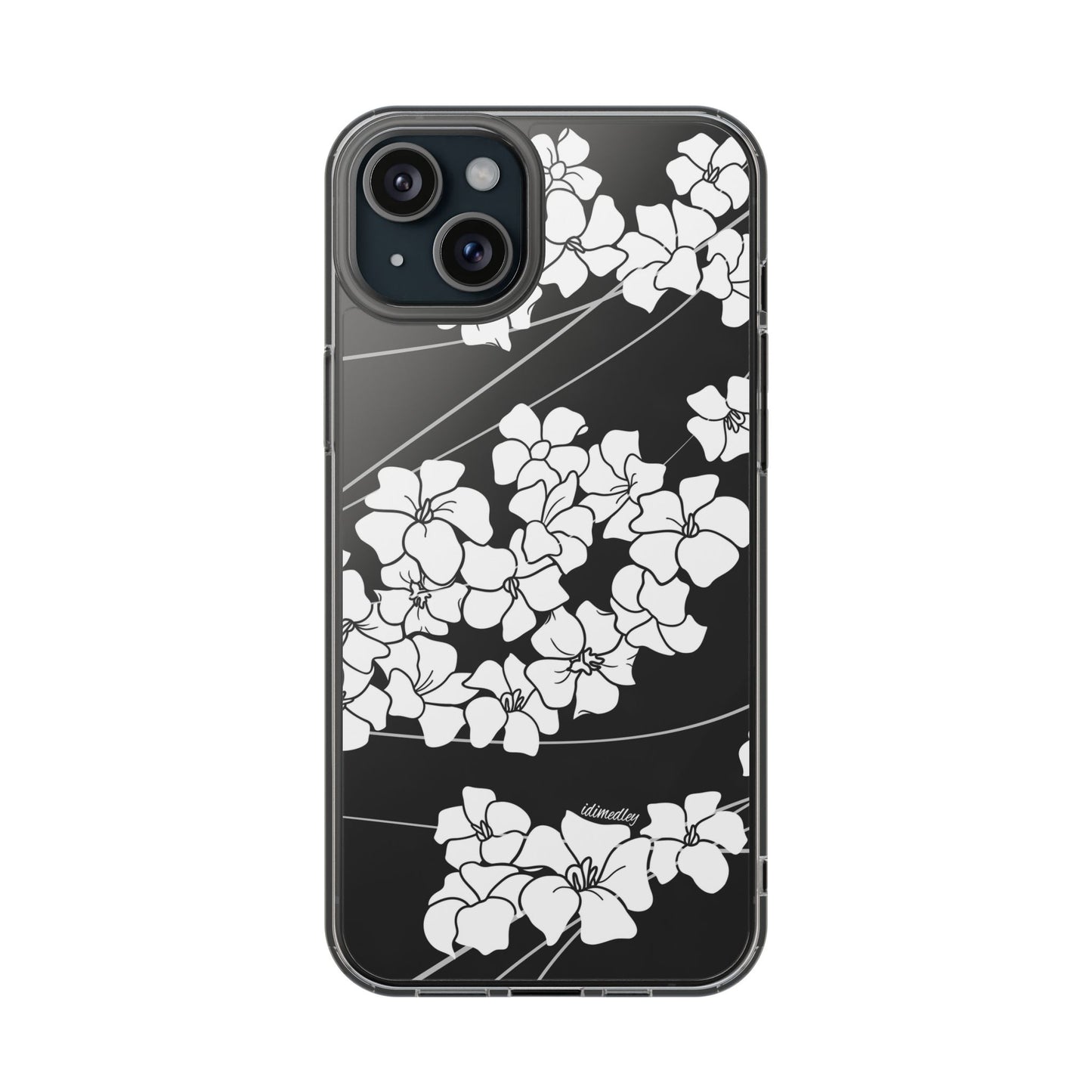 Puakenikeni En Face Flower Swirls CLEAR Case