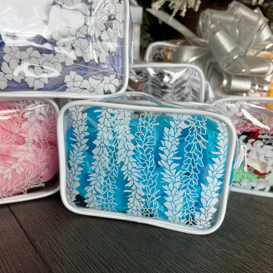 White Ginger Lei Clear Pouch