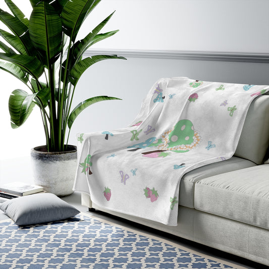 Velveteen Blanket- Bloom Parade