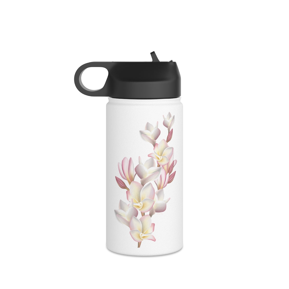 Water Bottle, 32 oz- Plumeria Cluster