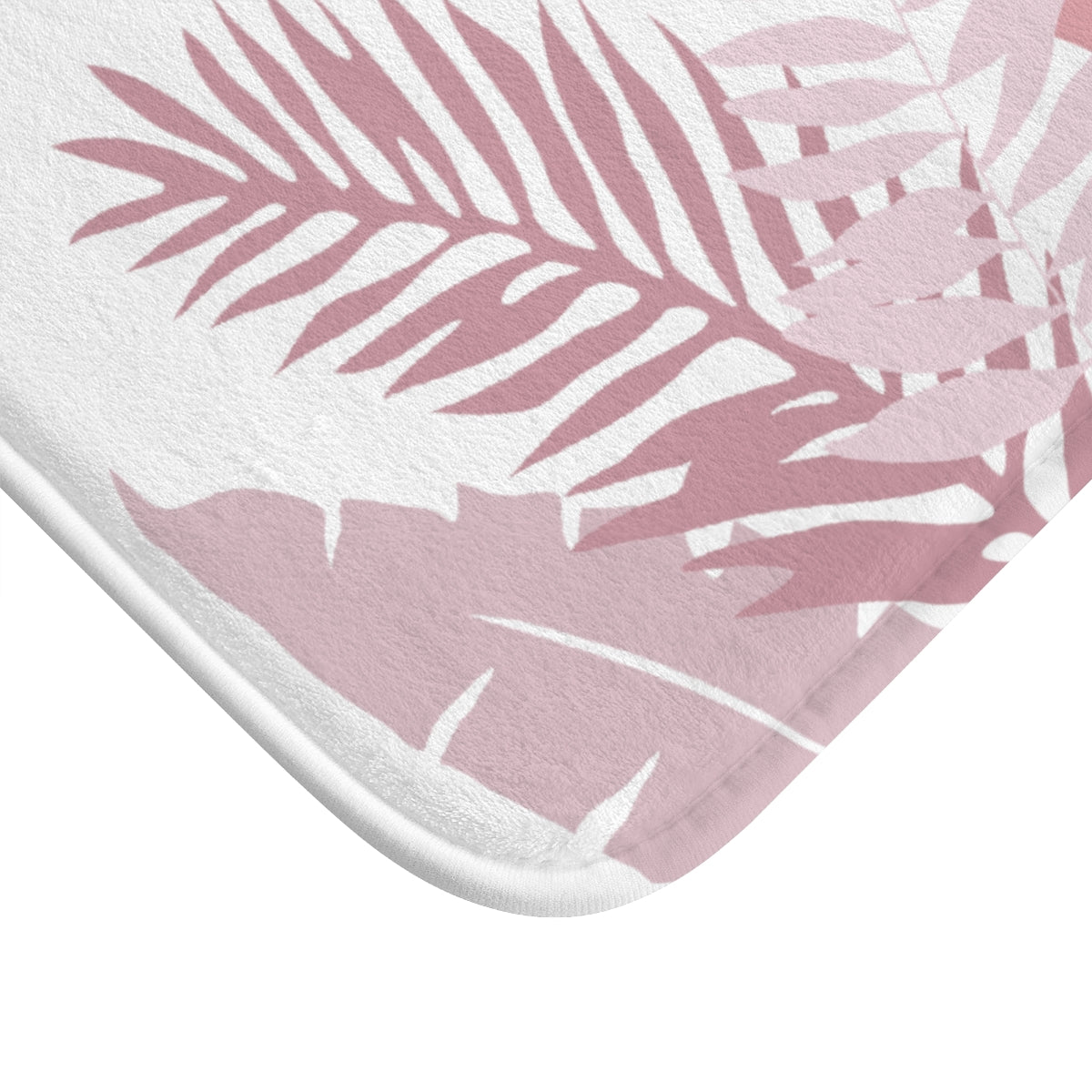 Bath Mat- Whispering Leaves in Pink