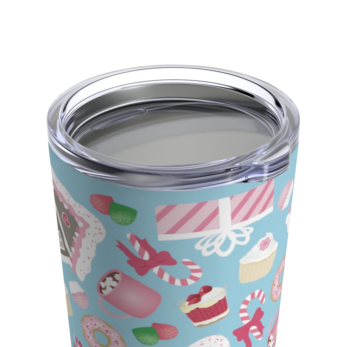 Tumbler 20oz- Holiday Delights and Candied Gingerbread Houses (Winter Blue)