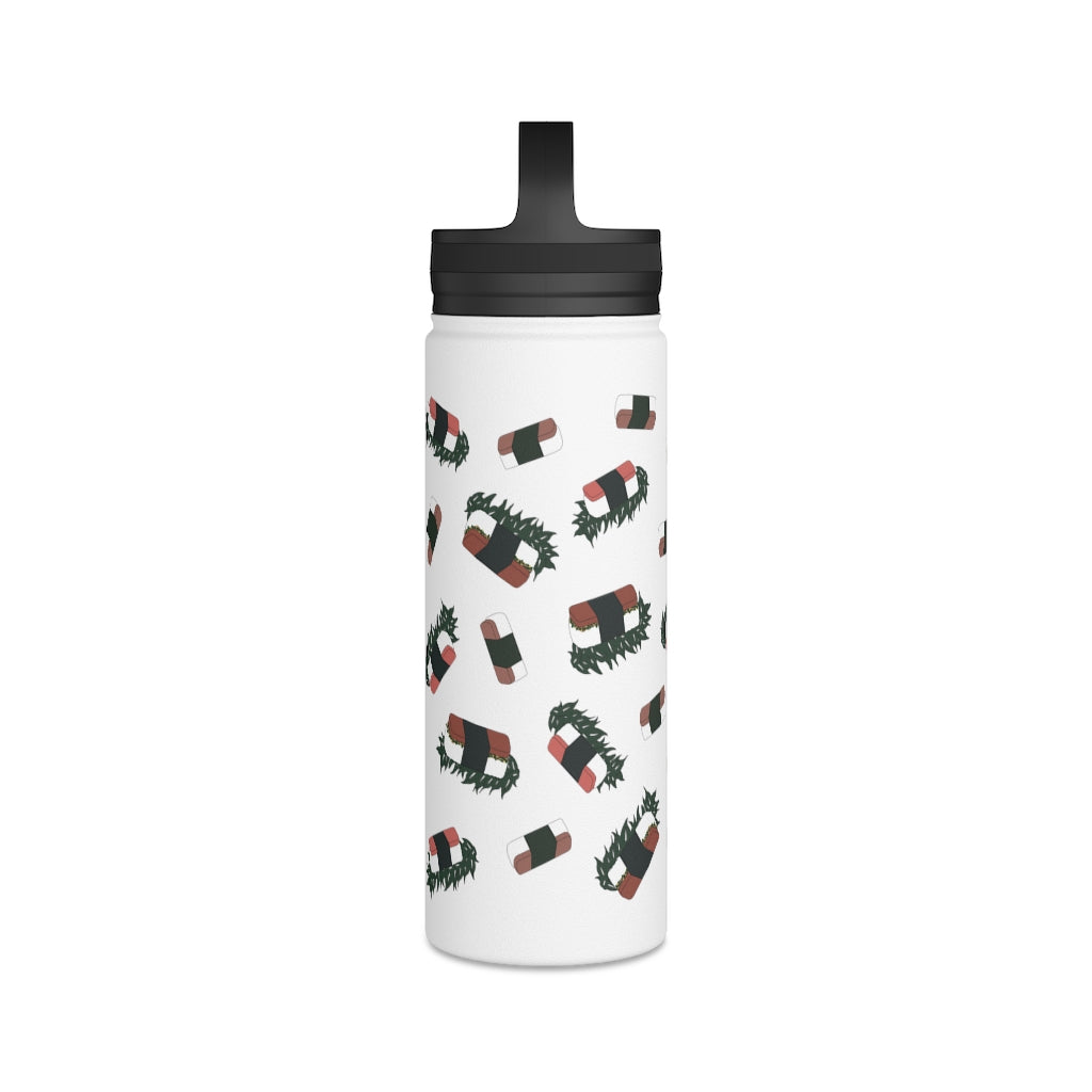 Water Bottle, 3 sizes, Stainless Steel with Handle Lid- Hawaii Musubi