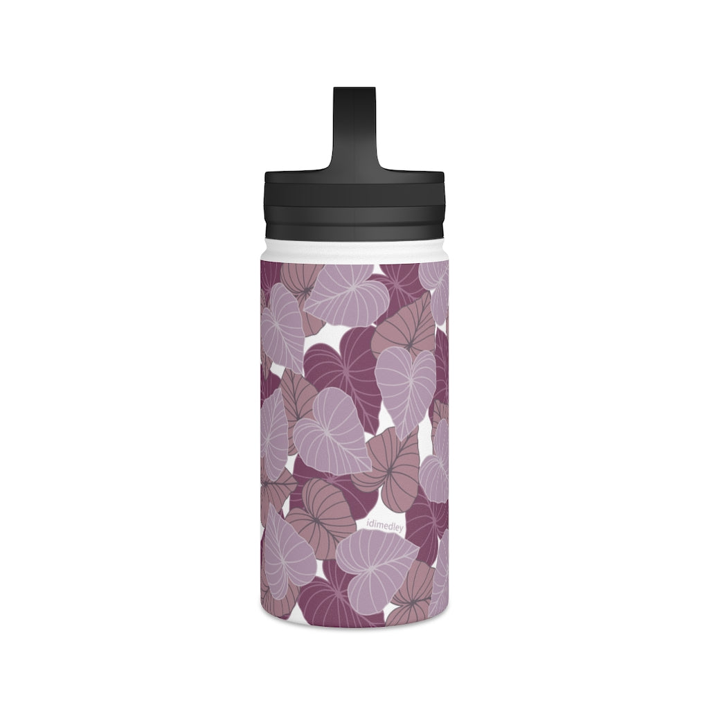 Water Bottle, 3 sizes, Stainless Steel with Handle Lid- Kalo Pinks