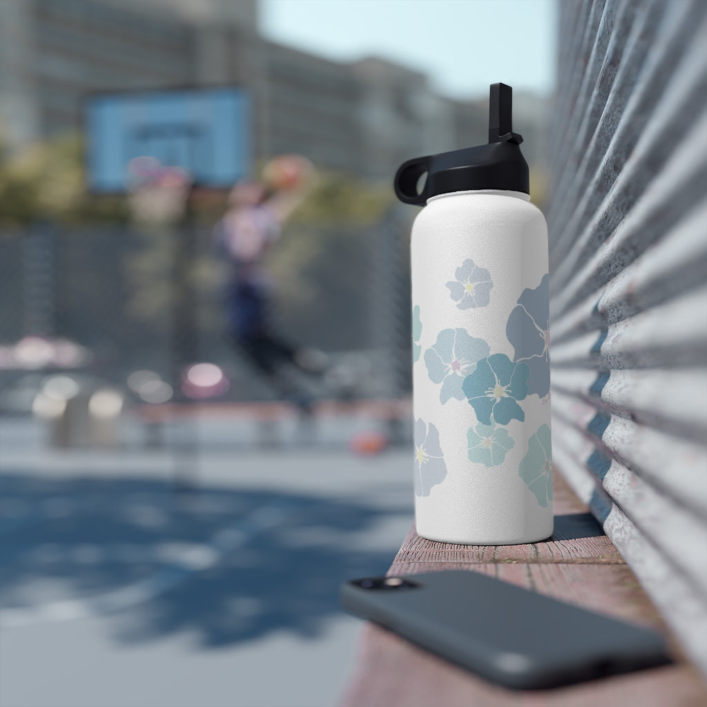 Water Bottle, 32 oz- Ilima Flower (Blues)