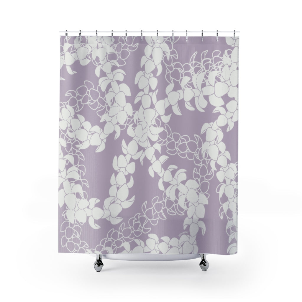 Shower Curtain- Puakenikeni (Pinky Periwinkle)