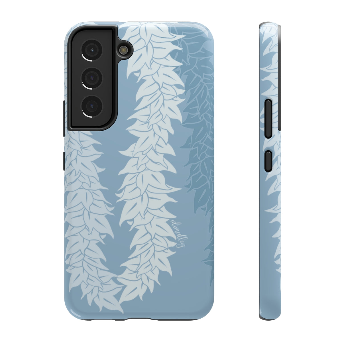 Maile Lei Cascade (Blue Water Wash) Dual Layer Phone Case