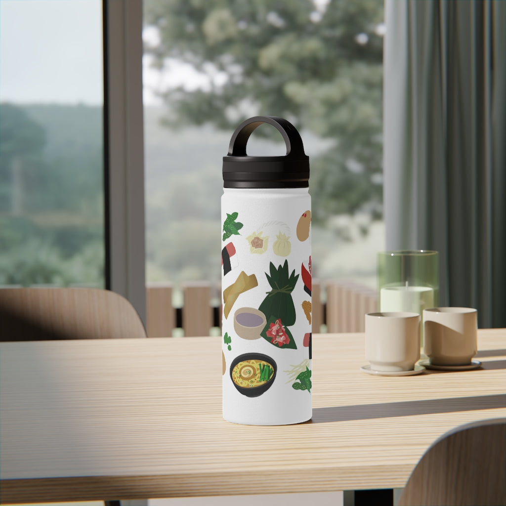 Water Bottle, 3 sizes, Stainless Steel with Handle Lid- Broke Da Mouth