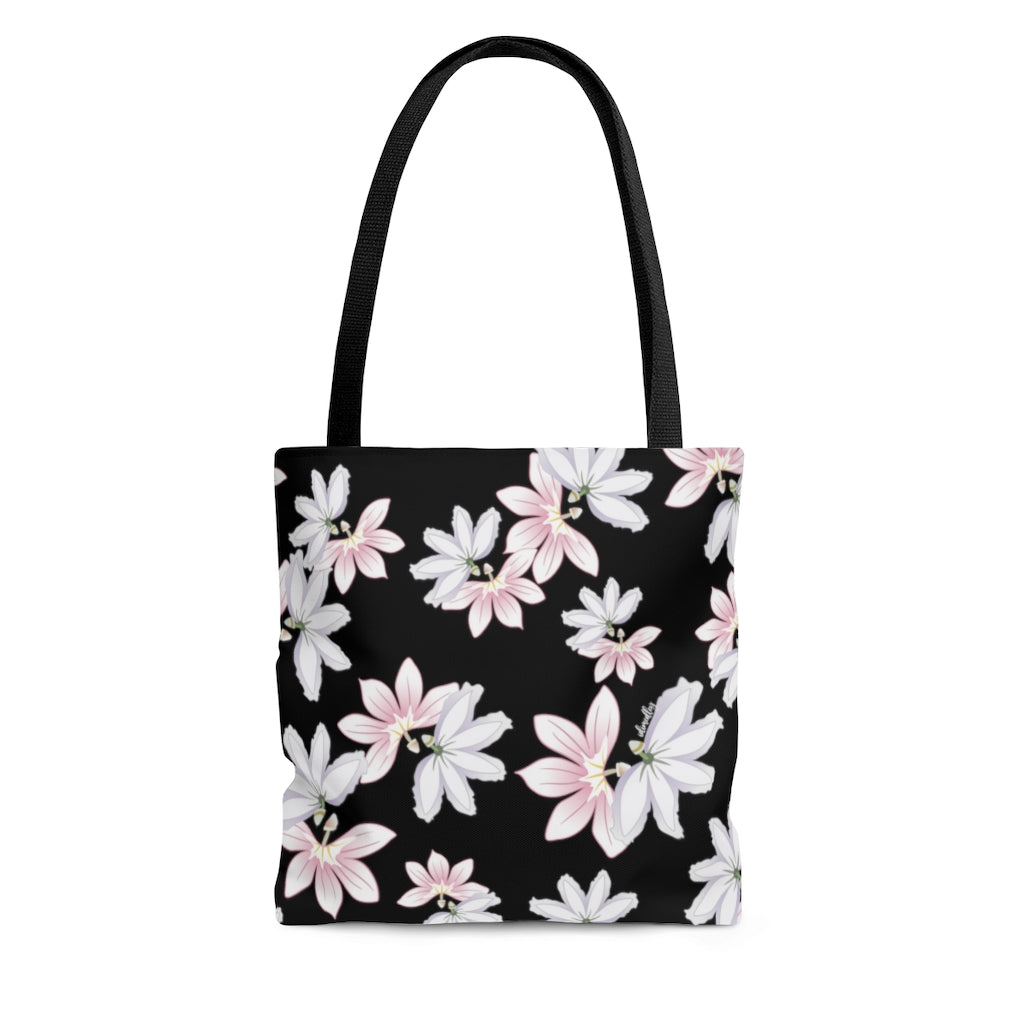 Naupaka Love Story (Black) Canvas Tote Bag SMALL