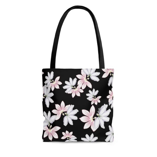 Naupaka Love Story (Black) Canvas Tote Bag SMALL