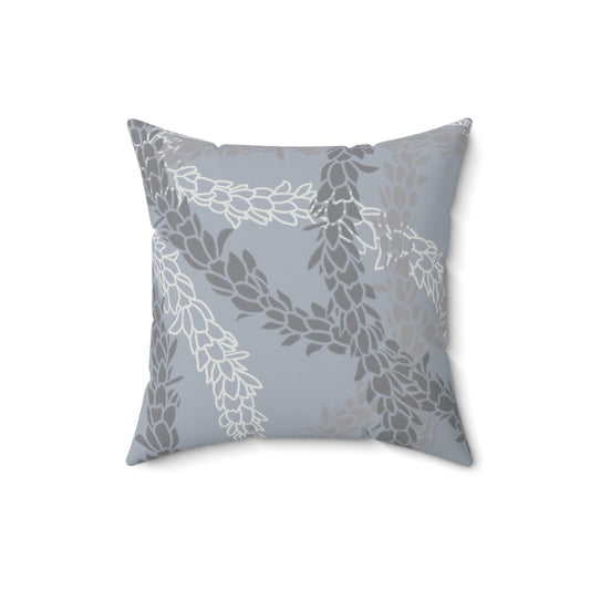 MicroSuede Pillow Case- Pikake Wishes (Gray)