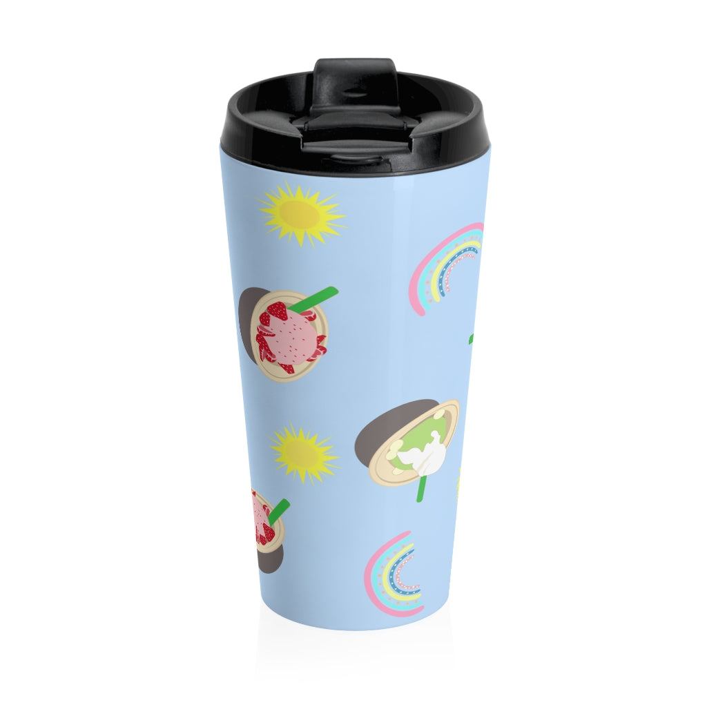 Tumbler/Travel Mug 15 oz- Shave Ice and Rainbows Clear Day