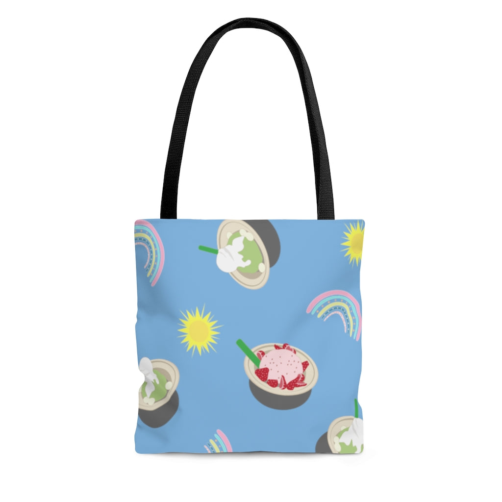 Tote bag- Shave Ice and Rainbows (Blue Skies)