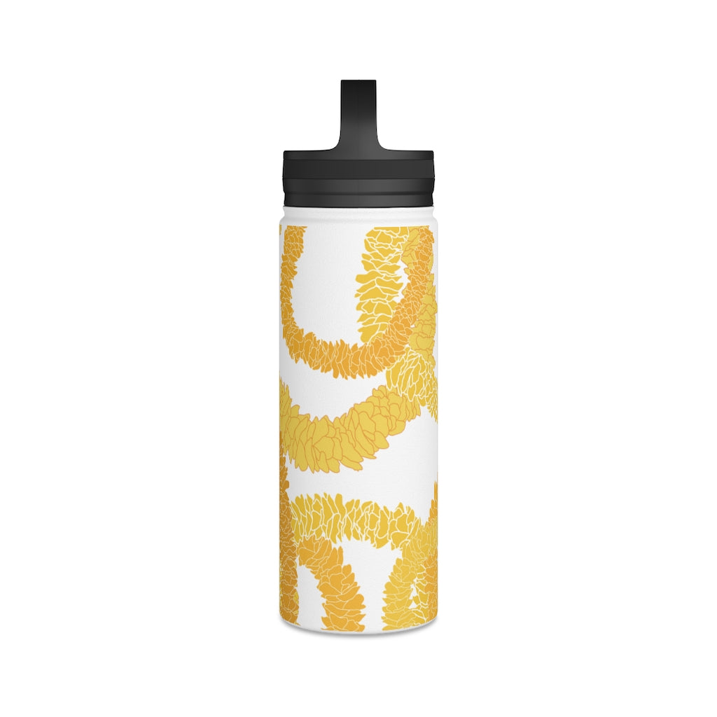 Water Bottle, 3 sizes, Stainless Steel with Handle Lid- Ilima Lei