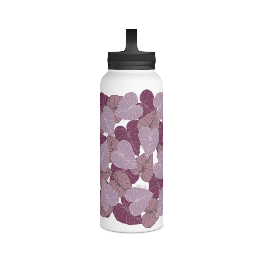 Water Bottle, 3 sizes, Stainless Steel with Handle Lid- Kalo Pinks