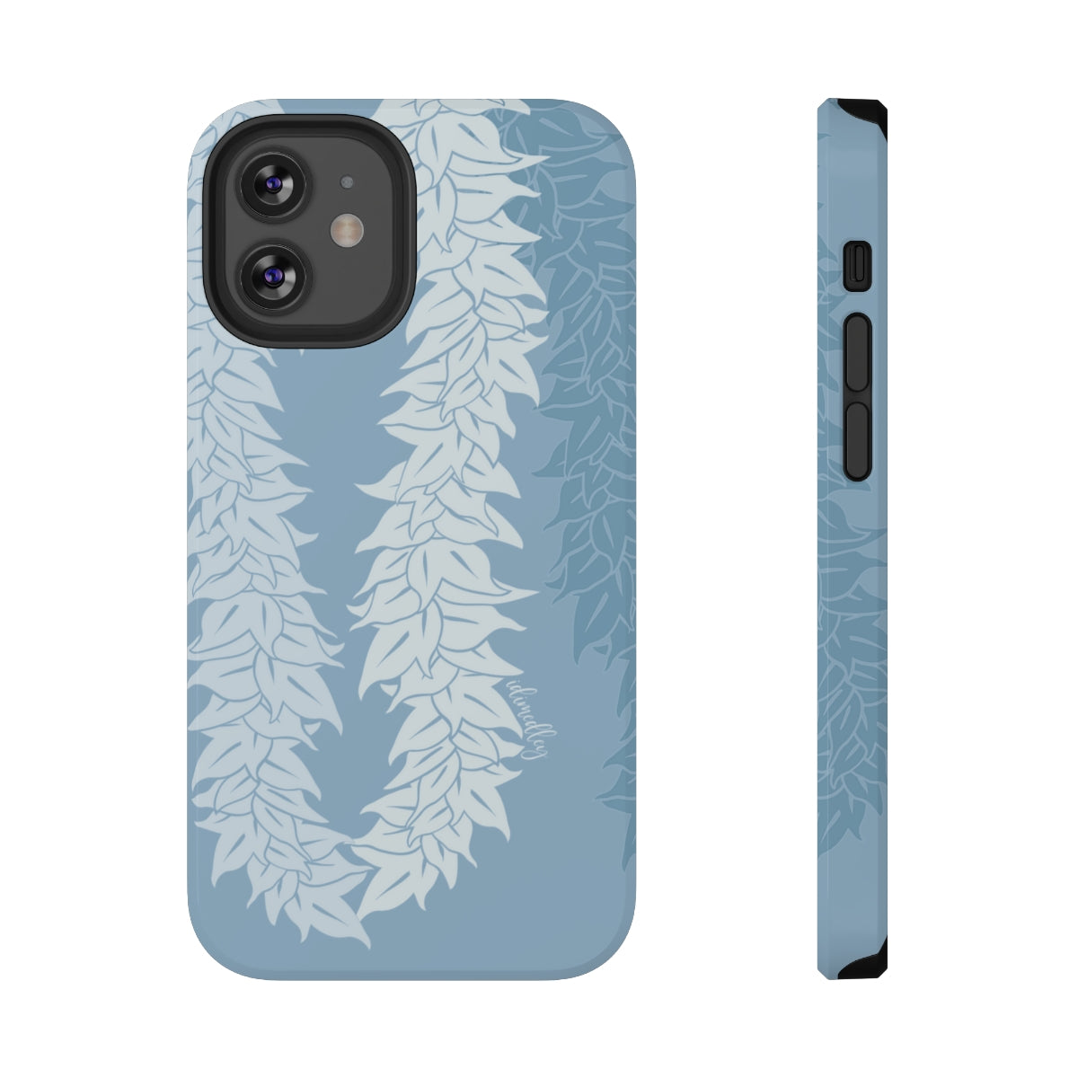 Maile Lei Cascade (Blue Water Wash) Dual Layer Phone Case