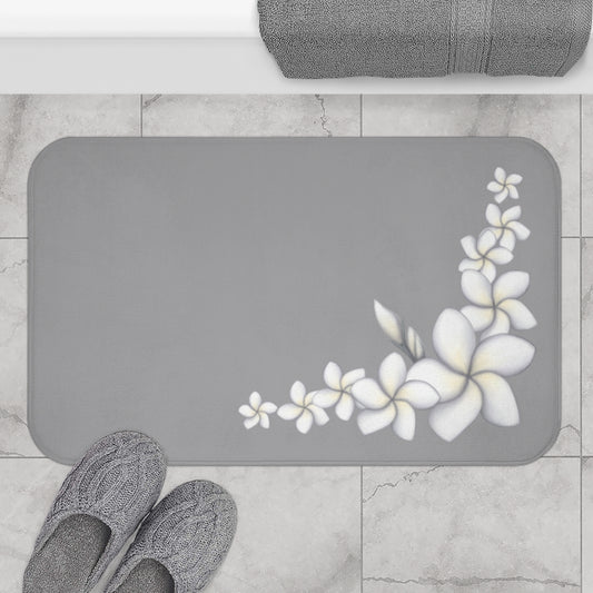 Bath Mat- Plumeria Corner (Gray)