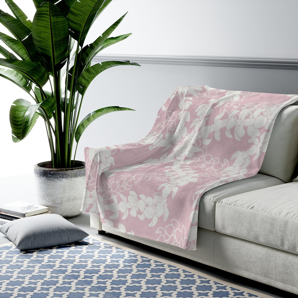 Pink and gray discount throw