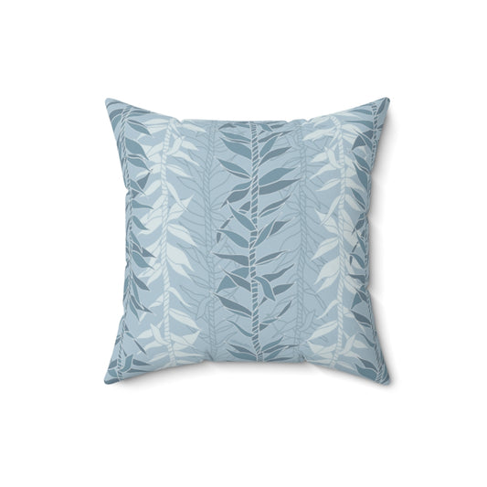 MicroSuede Pillow Case- Ti Leaf Lucky Leis (Steel Blue)