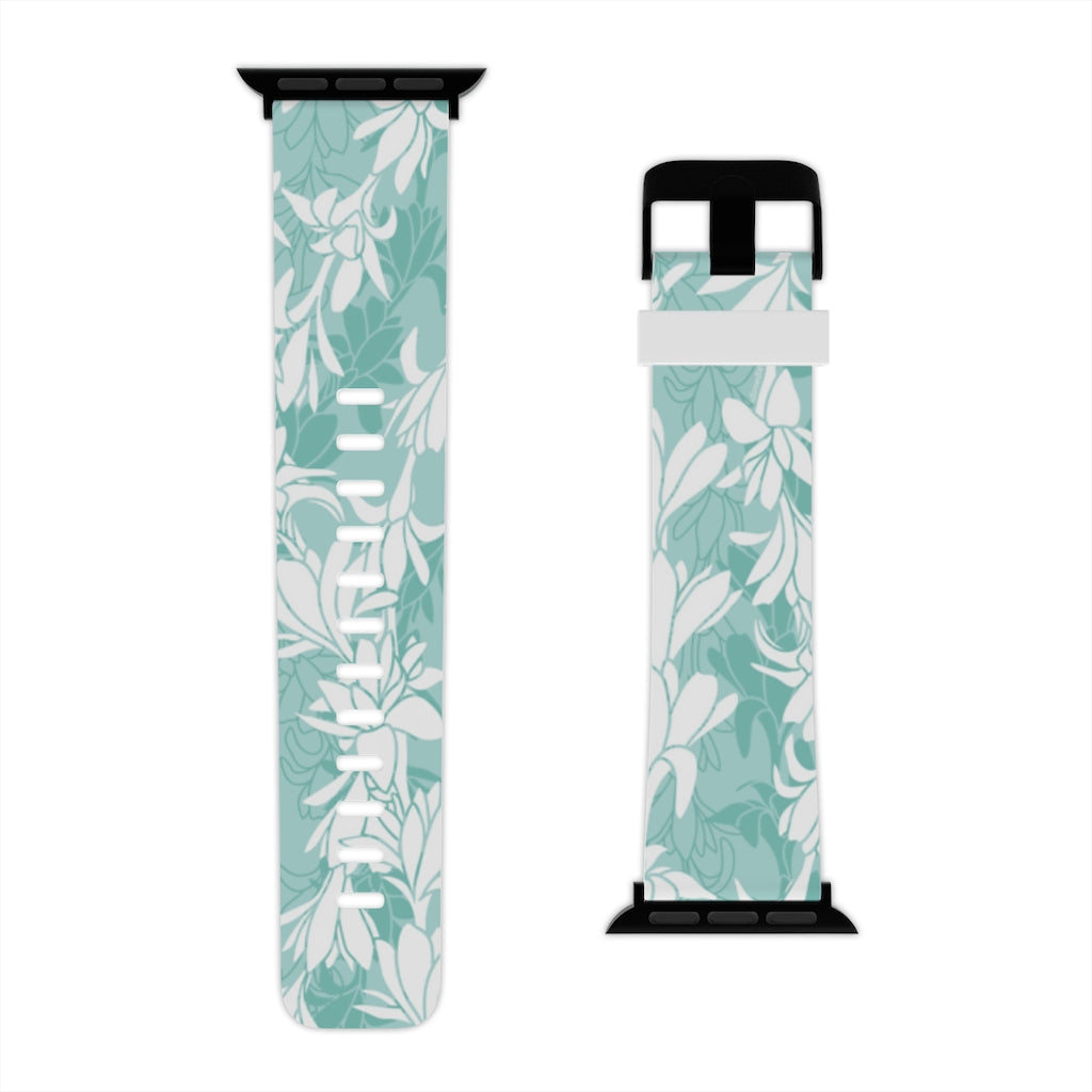 Watch Band for Apple Watch- Tuberoses for Nohea (Seafoam)