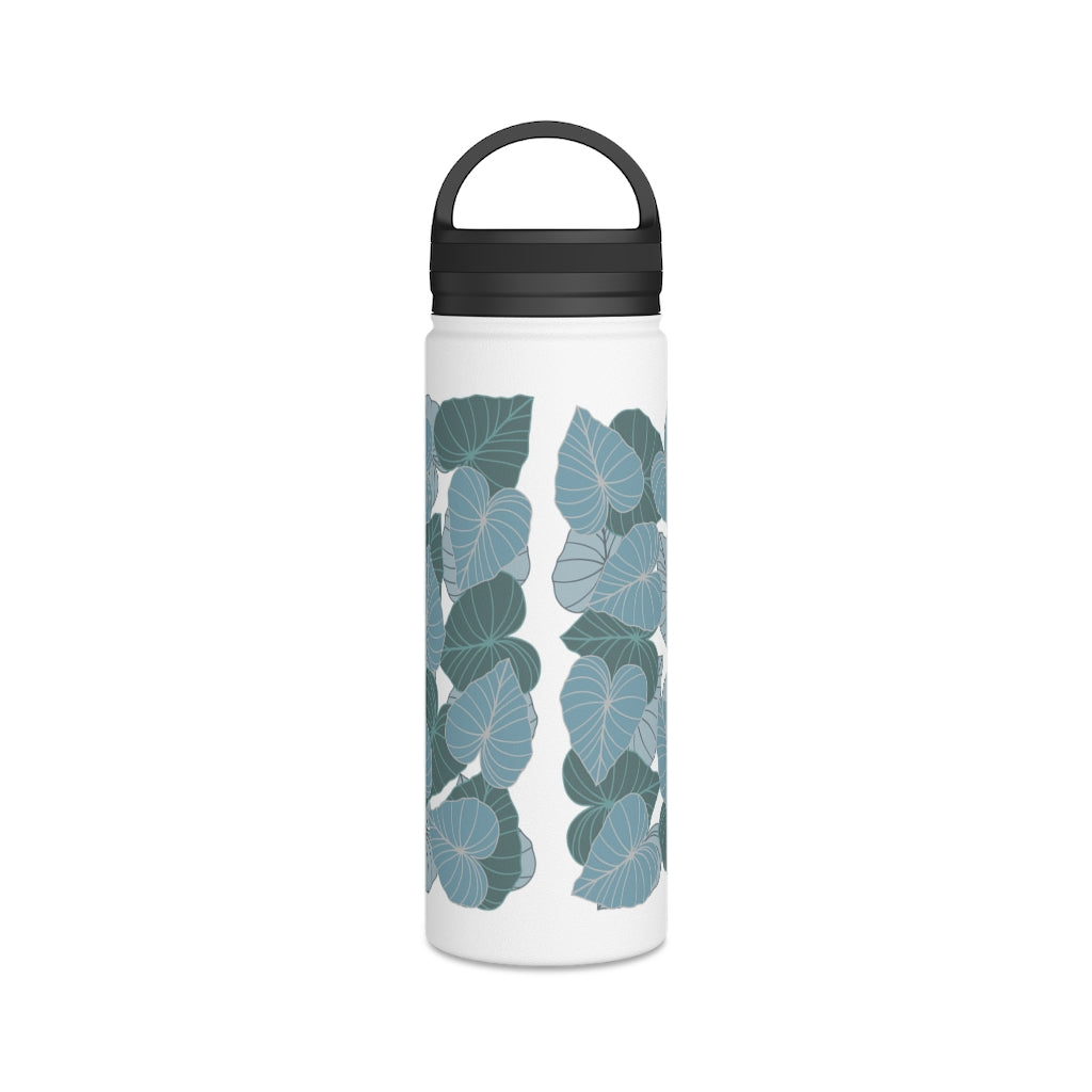 Water Bottle, 3 sizes, Stainless Steel with Handle Lid- Kalo Blues