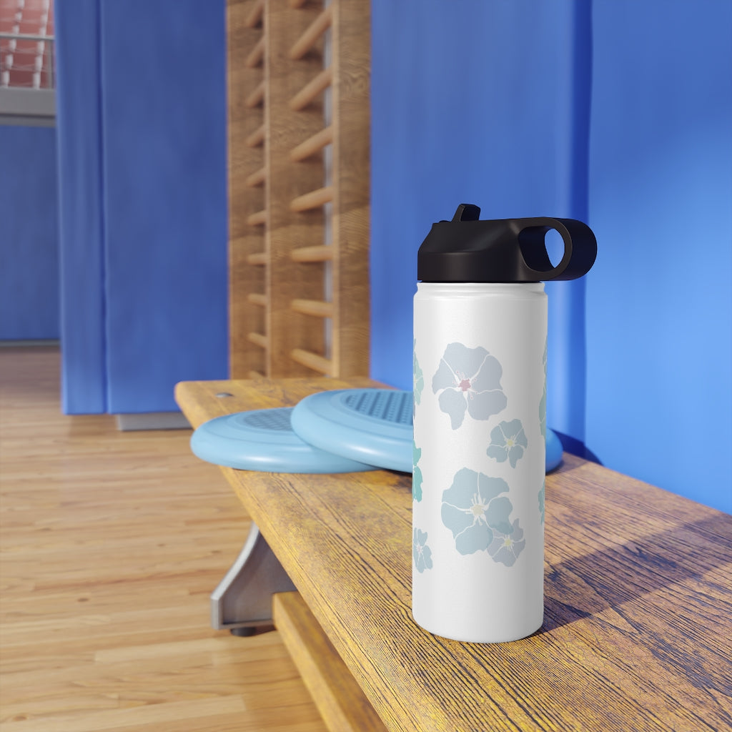 Water Bottle, 32 oz- Ilima Flower (Blues)