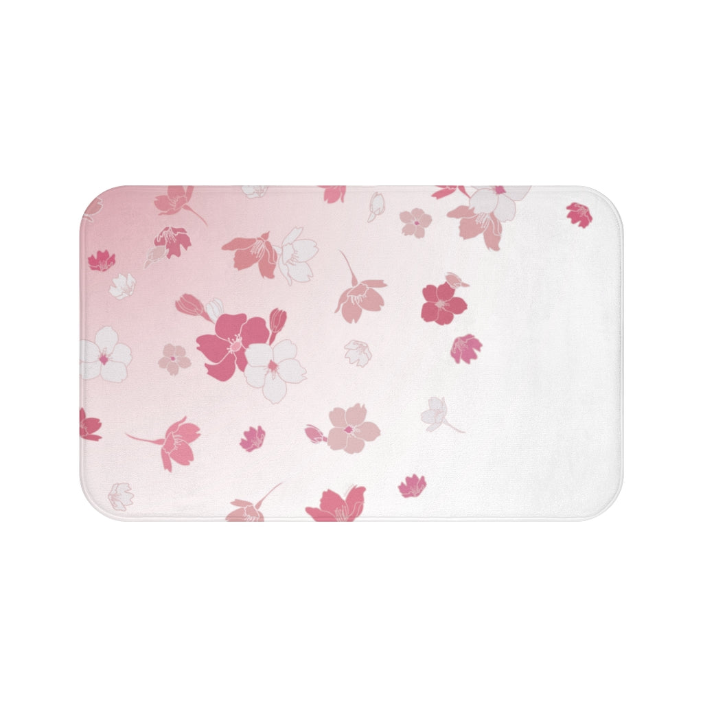 Bath Mat- Falling Sakura Cherry Blossoms