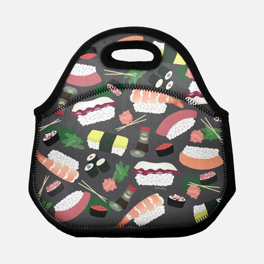 Lunch Tote- Sushi Lovers in Gray