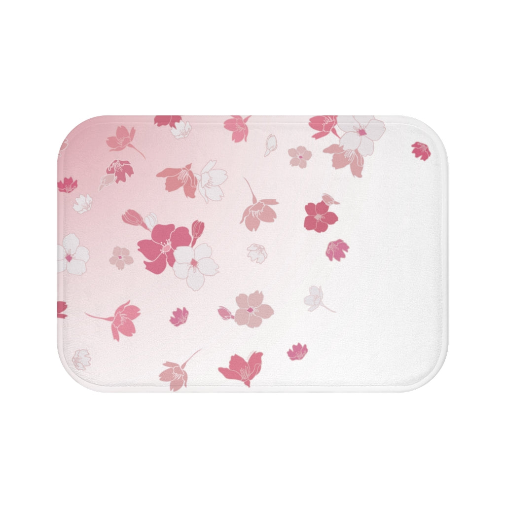 Bath Mat- Falling Sakura Cherry Blossoms