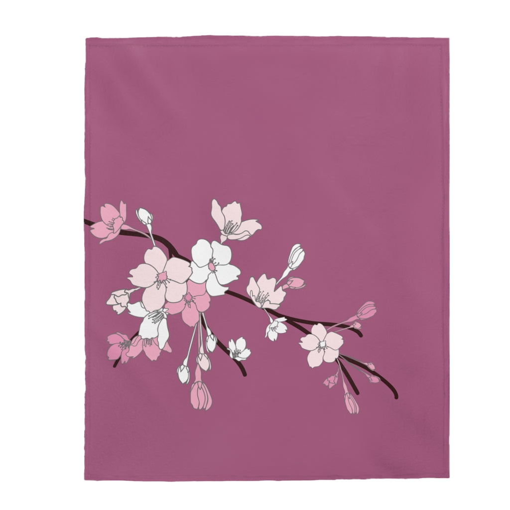 Incredibly Soft Velveteen Blanket- Sakura Blooms (Ume)