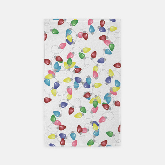 Microfiber Terry Dish or Hand Towel- Holiday Lights