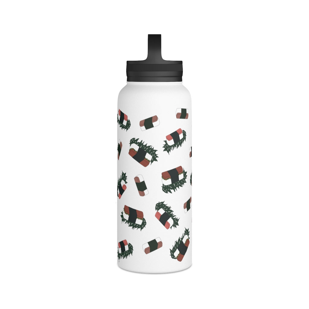 Water Bottle, 3 sizes, Stainless Steel with Handle Lid- Hawaii Musubi
