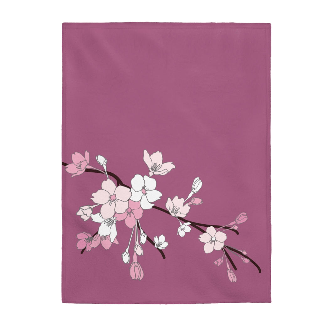 Incredibly Soft Velveteen Blanket- Sakura Blooms (Ume)