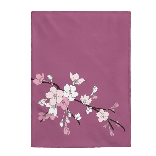 Incredibly Soft Velveteen Blanket- Sakura Blooms (Ume)