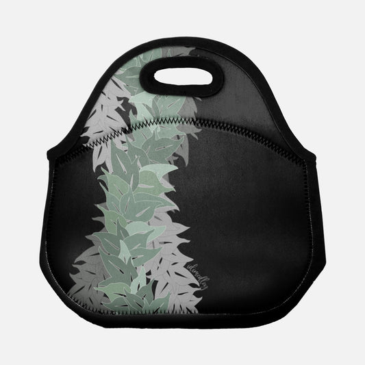 Lunch Tote Bag- Maile Twines (Black)