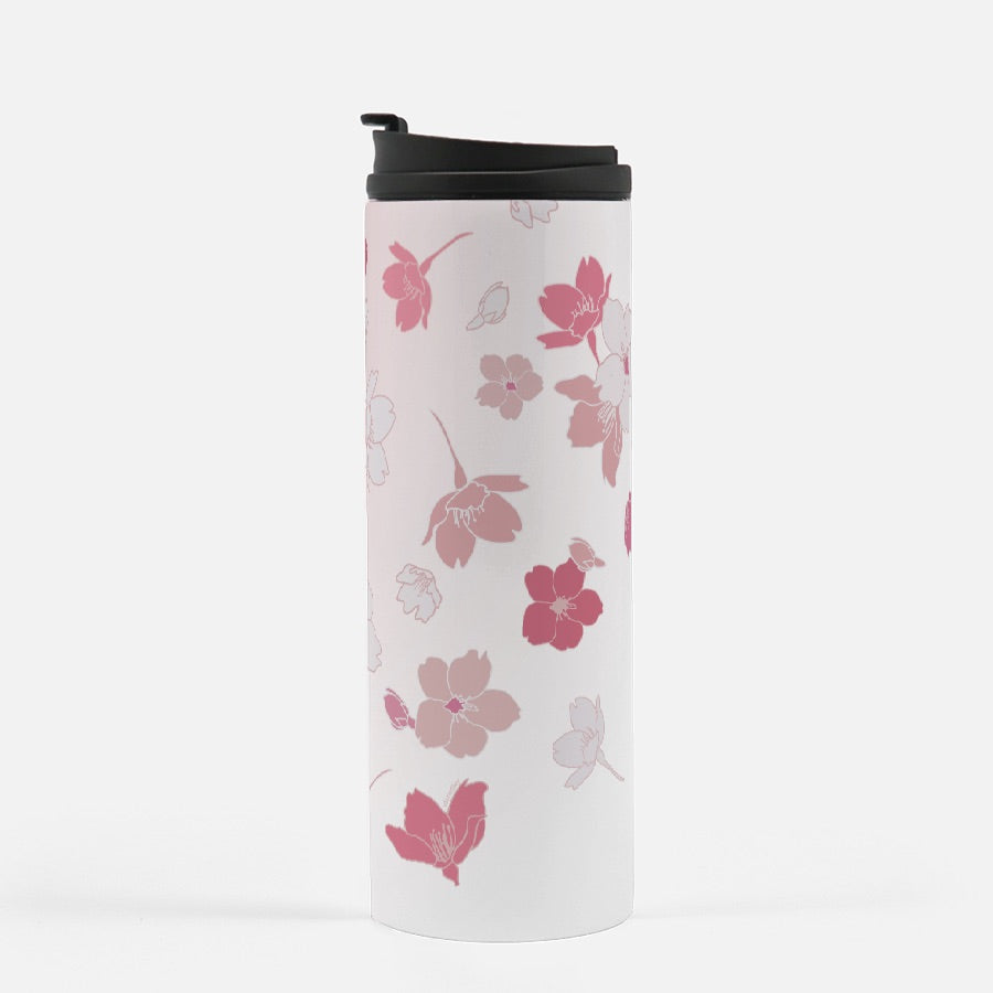 Thermal Tumbler 16 oz- Falling Sakura Cherry Blossoms