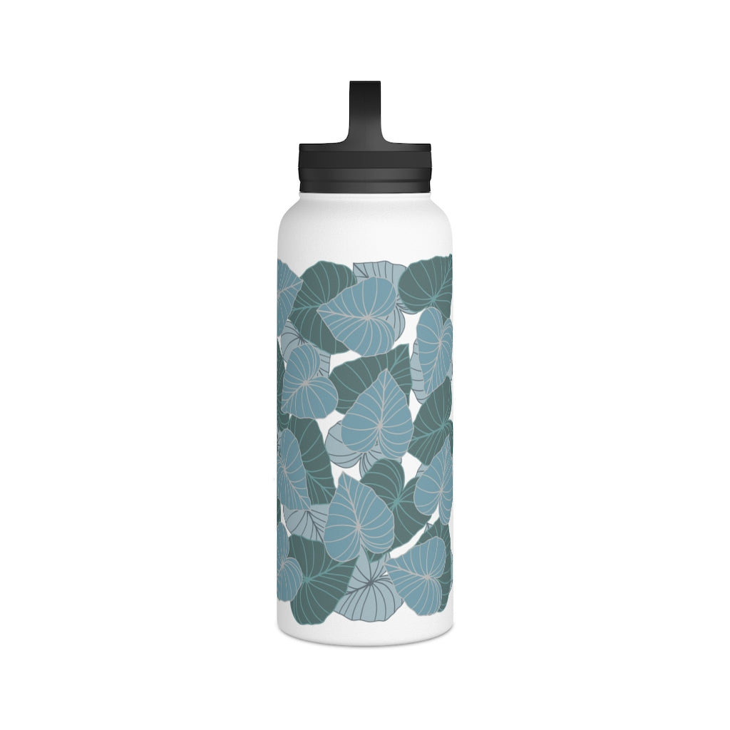 Water Bottle, 3 sizes, Stainless Steel with Handle Lid- Kalo Blues