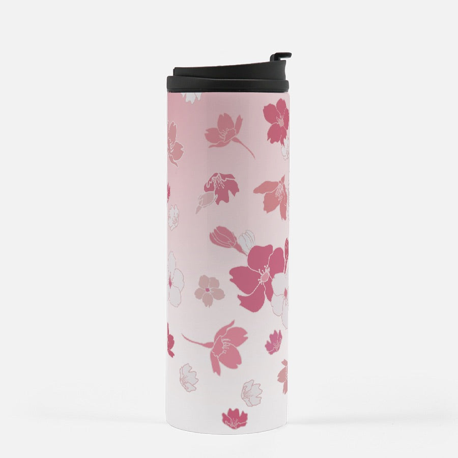 Thermal Tumbler 16 oz- Falling Sakura Cherry Blossoms