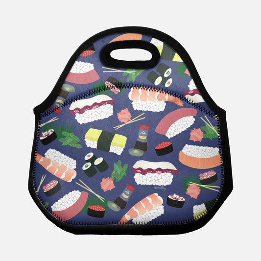 Lunch Tote- Sushi Lovers in Blue