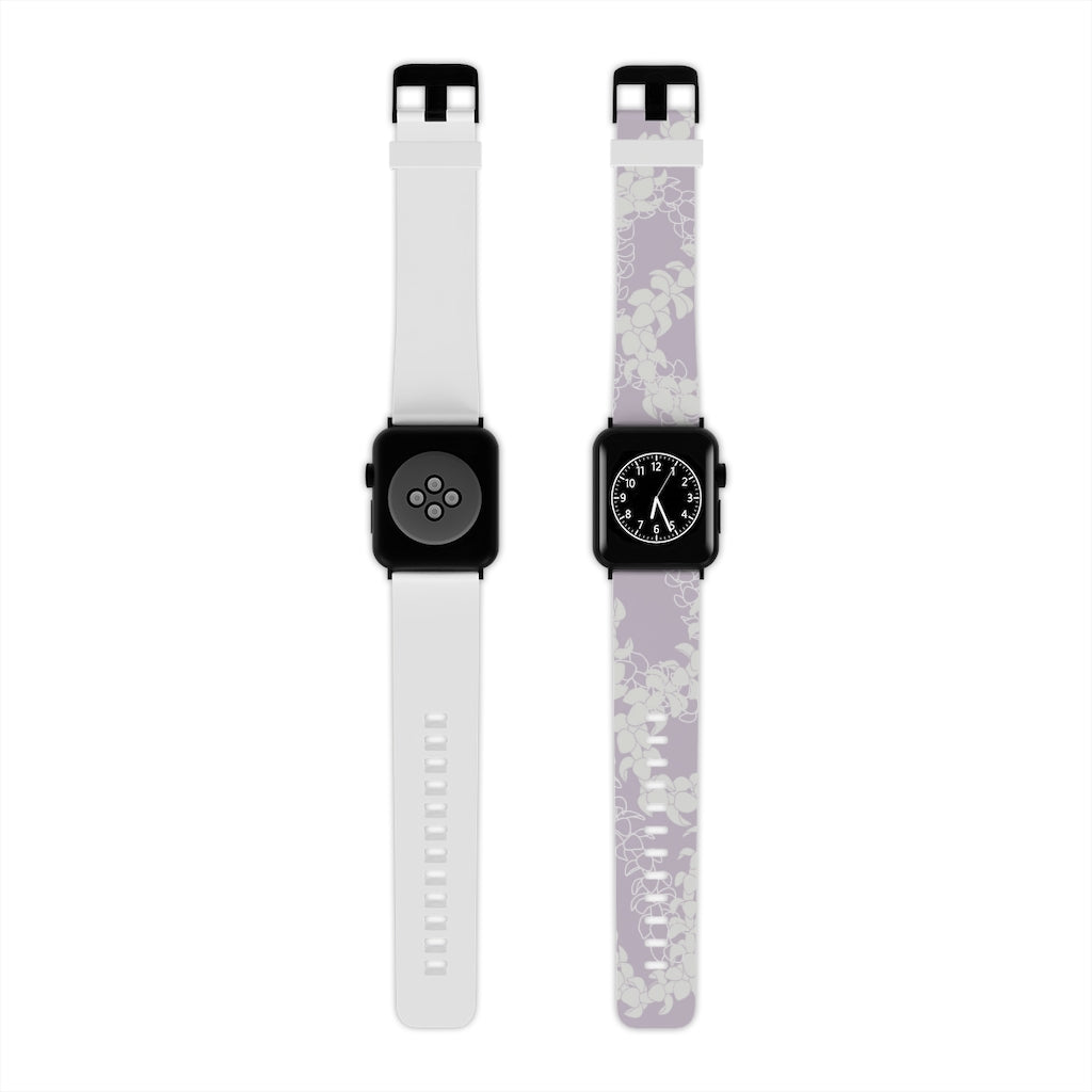 Watch Band for Apple Watch- Puakenikeni Lei (Pinky Periwinkle ...