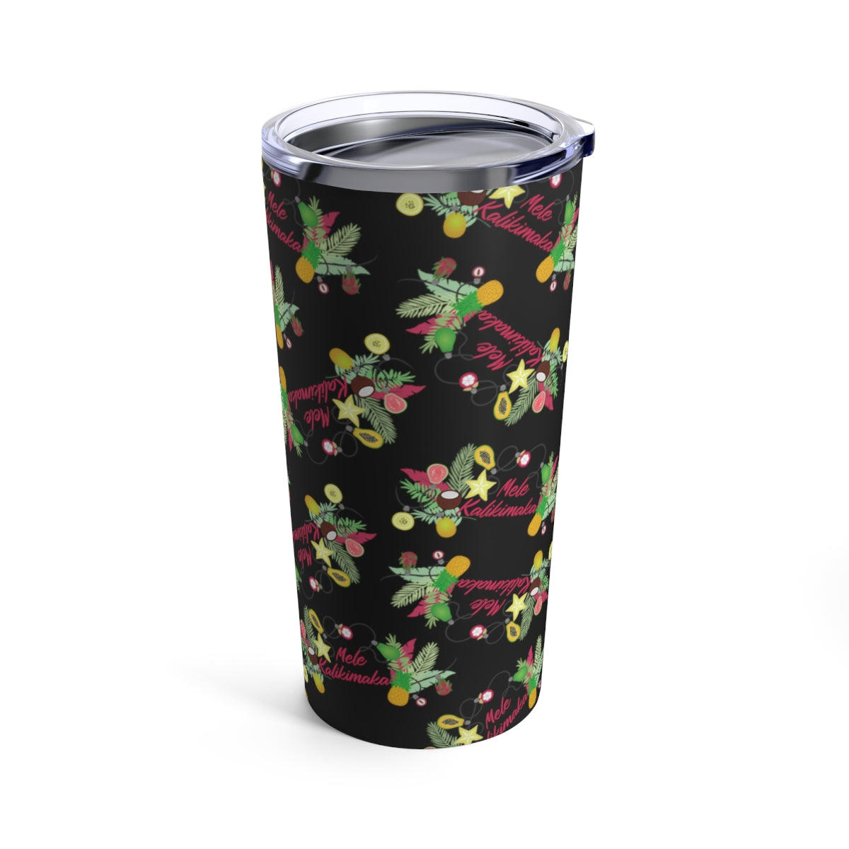 Tumbler 20oz- Mele Kalikimaka (Black)