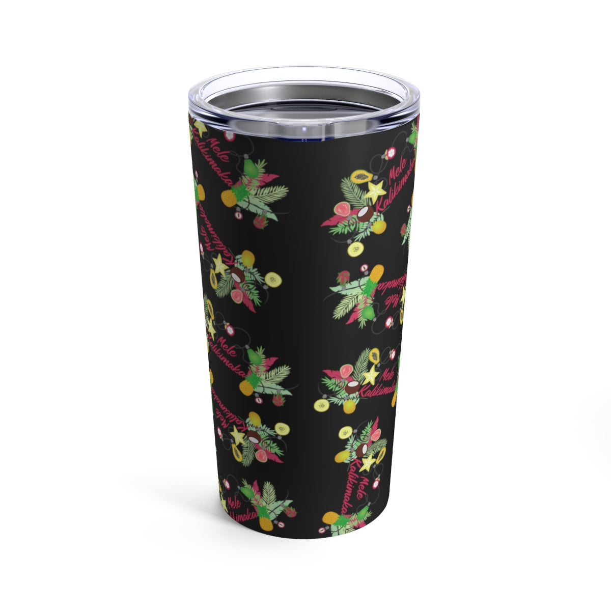 Tumbler 20oz- Mele Kalikimaka (Black)