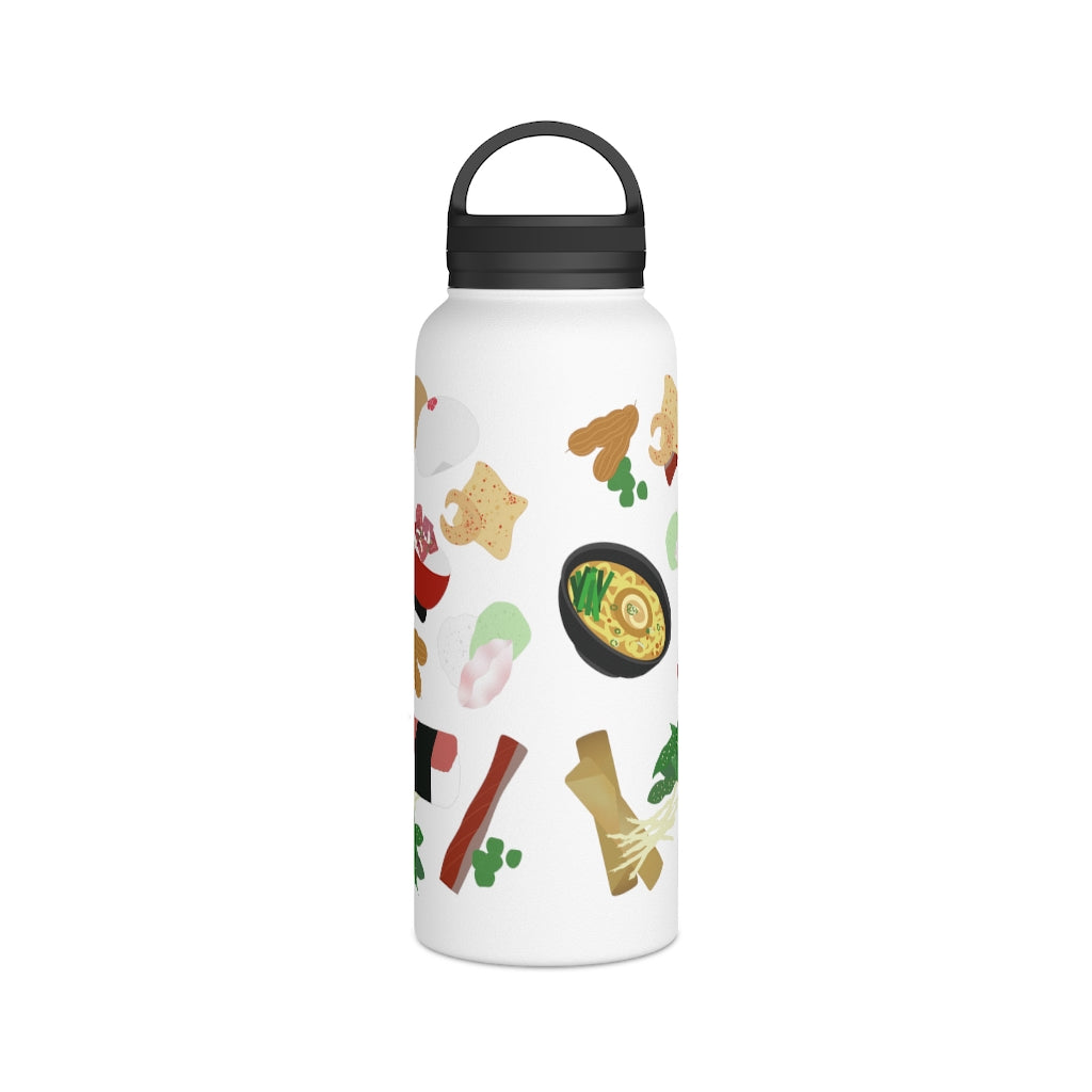 Water Bottle, 3 sizes, Stainless Steel with Handle Lid- Broke Da Mouth