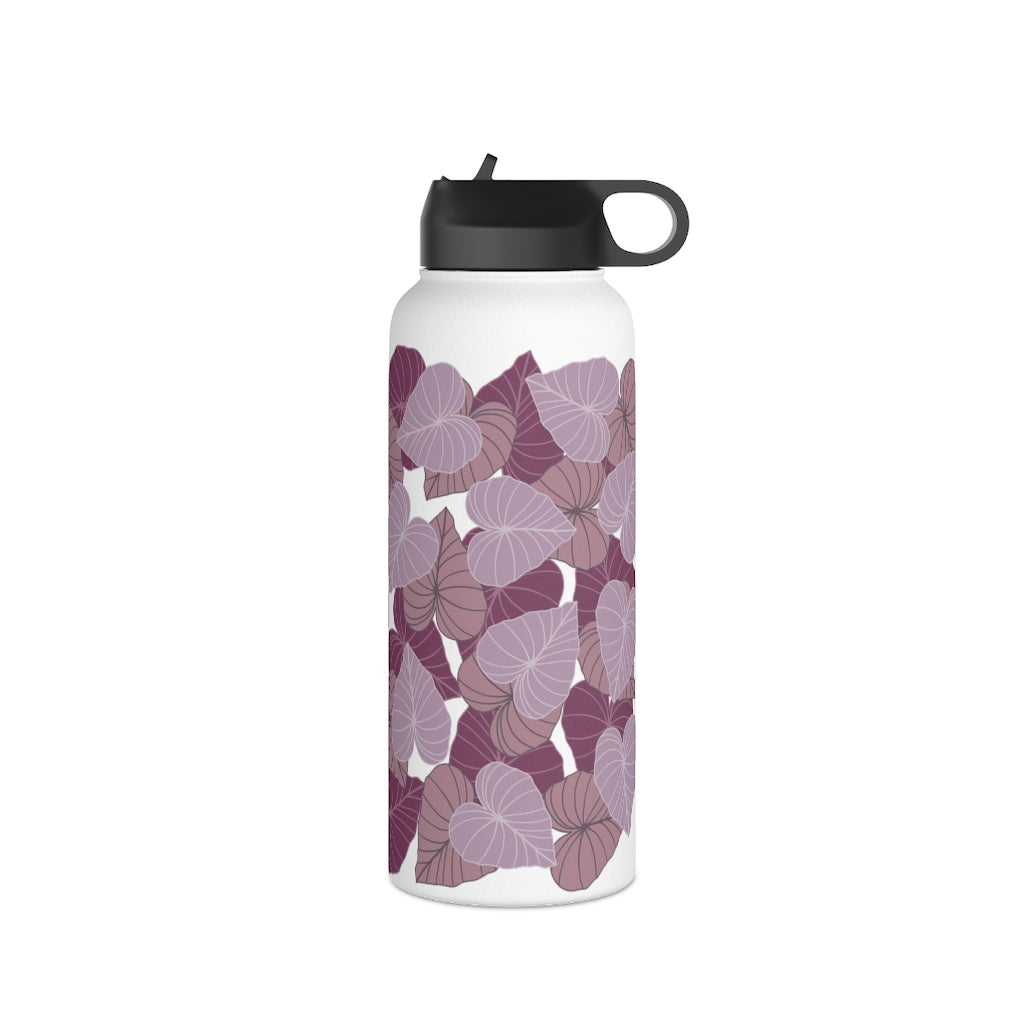 Water Bottle, 3 sizes, Stainless Steel with Sip Straw- Kalo Pinks