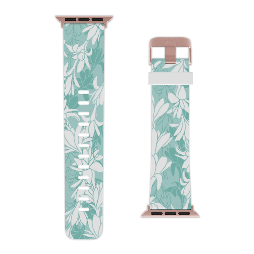 Watch Band for Apple Watch- Tuberoses for Nohea (Seafoam)